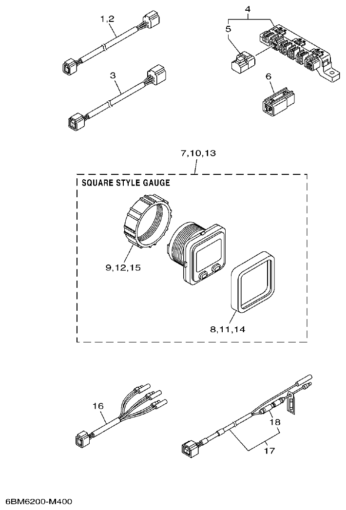 Yamaha F150BET, FL150BET OPTIONAL PARTS 1 parts diagram